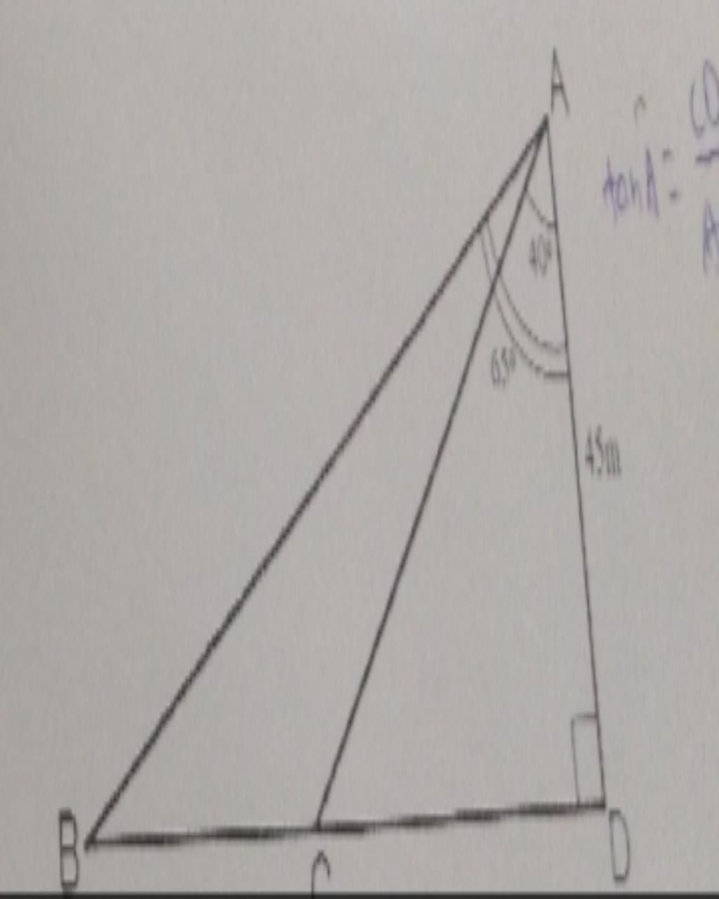 Toán Lớp 9: Từ đài quan sát được đặt trên đỉnh của một tòa nhà (điểm A) nhìn xuống hai điểm B và C ở hai bên bờ sông được mô tả như hình vẽ. Biết c toan-lop-9-tu-dai-quan-sat-duoc-dat-tren-dinh-cua-mot-toa-nha-diem-a-nhin-uong-hai-diem-b-va-c-o